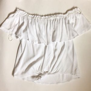 White Knotted Off the Shoulder